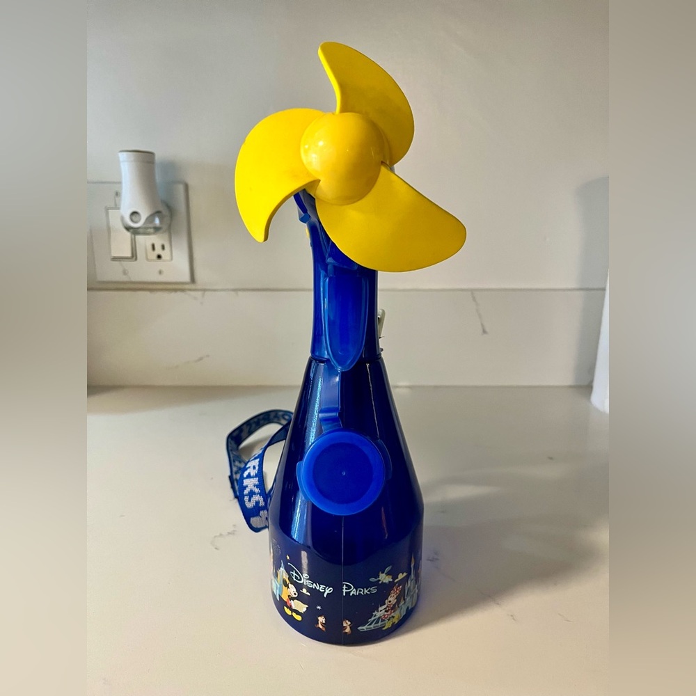 Official Disney Parks Blue and Yellow Fan Spray Bottle